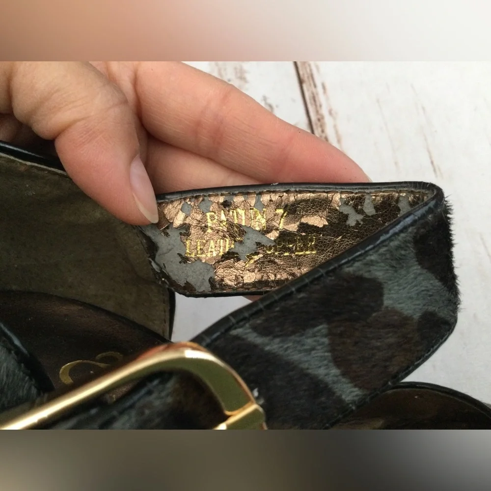 N.Y.L.A. PONY HAIR PLATFORM HEEL SIZE 7‎